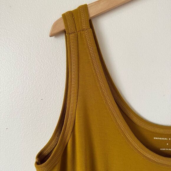 Universal Standard Women’s *Altered Superfine French Terry Jumpsuit in Mustard Y - Picture 6 of 16